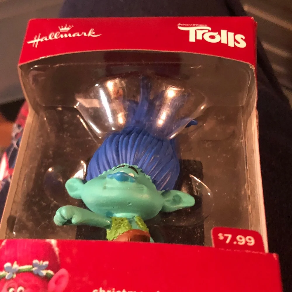 Hallmark Trolls Blue Hair Aqua-Green Figurine